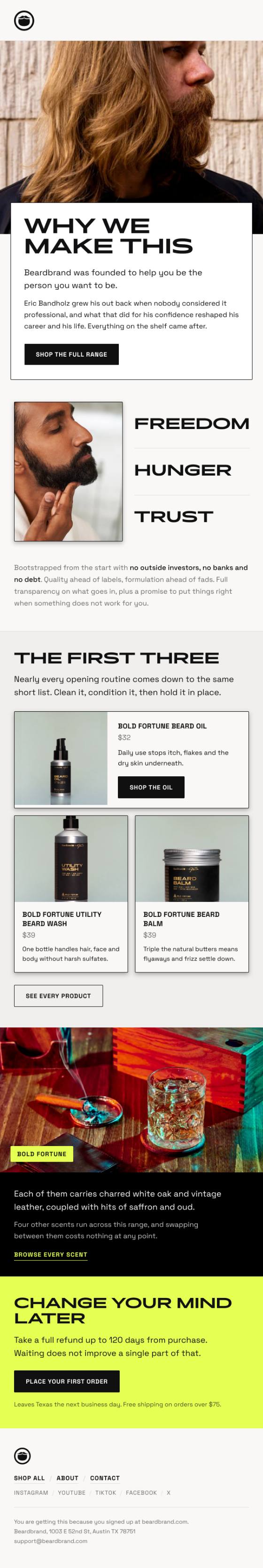 Beardbrand Why We Make This Welcome